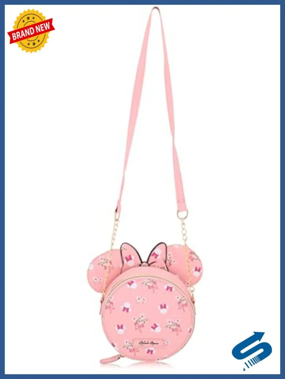 Officially Licensed Disney Minnie Mouse Crossbody Purse - Faux Leather Shoulder